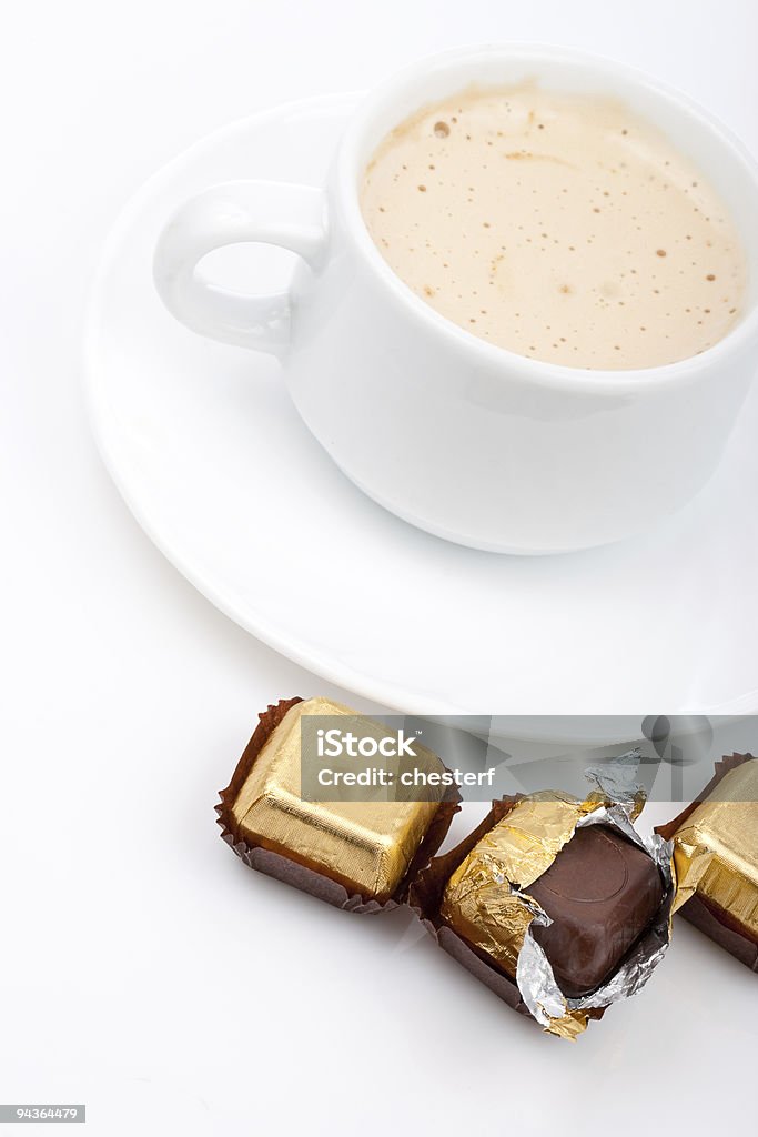 cappucino caffè e cioccolato - Foto stock royalty-free di Aperto
