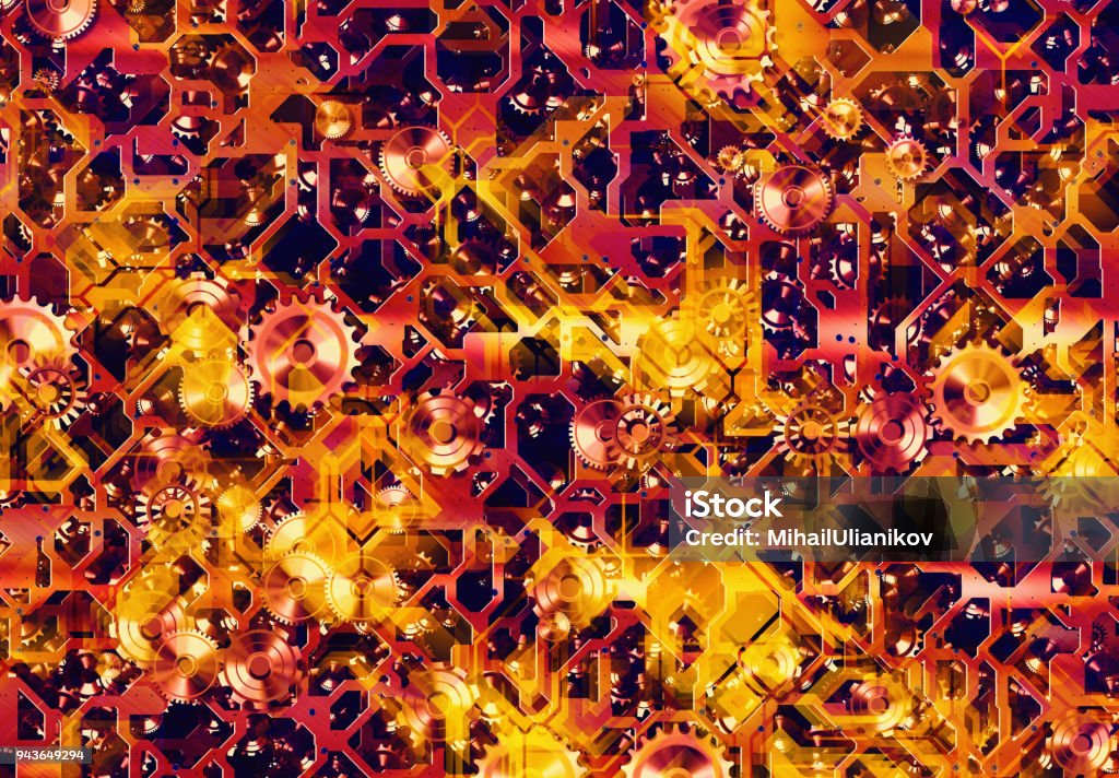 Gear Abstract Design Abstract Gear Backgrounds Stock Illustration - Download Image Now ...