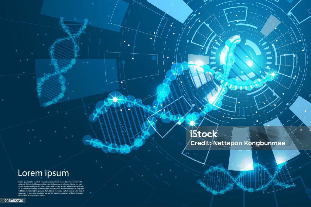 Current Technology Abstract Abstract Technology Concept Dna The Future Circle Interface Technology ...
