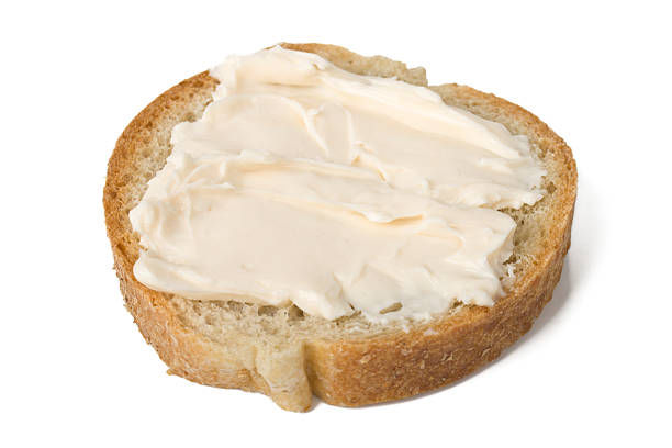 istock Slice of bread with cheese cream 94365283