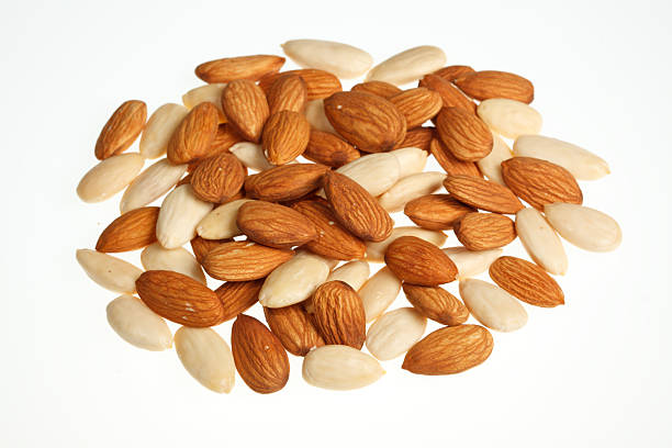 istock Pile of mixed almonds  isolated 94365462