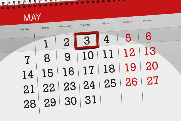 istock The daily business calendar page 2018 May 3 943656346