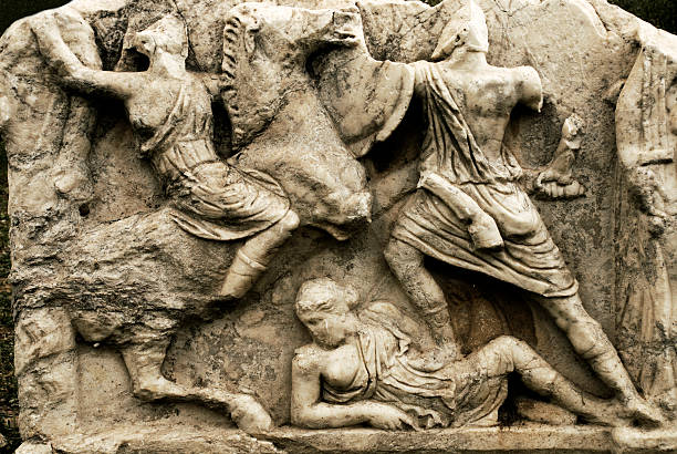istock Bas-relief on a sarcophagus in Ephesus, Turkey 94366598