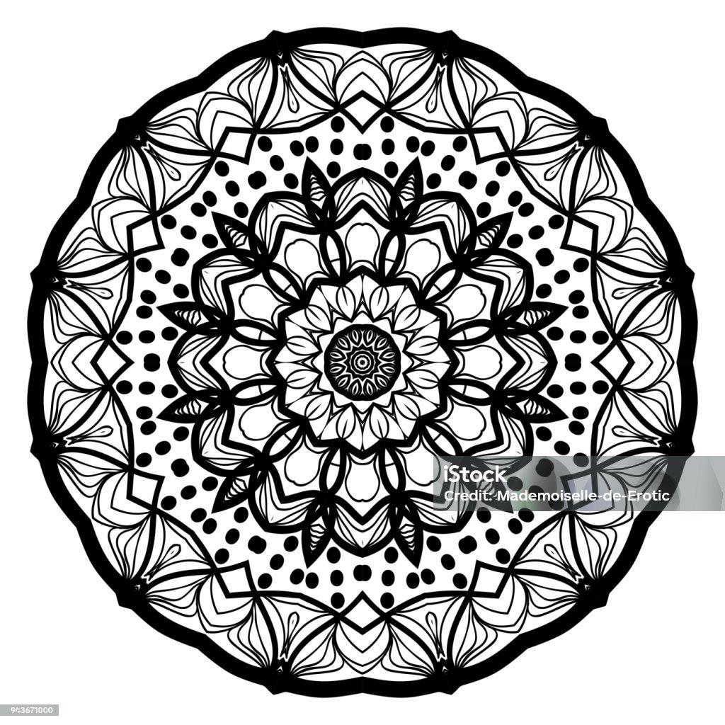 Vector hand drawn flower symbol illustration. mandala design. For fashion, surface design Vector hand drawn flower symbol illustration. mandala design. For fashion, design Abstract stock vector