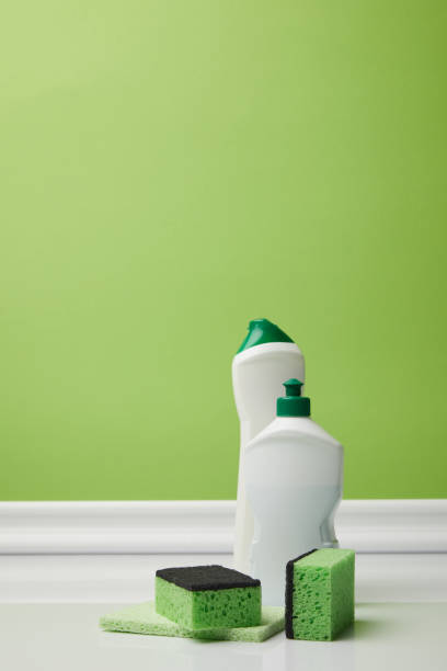 istock bottles and washing sponges for spring cleaning 943674240