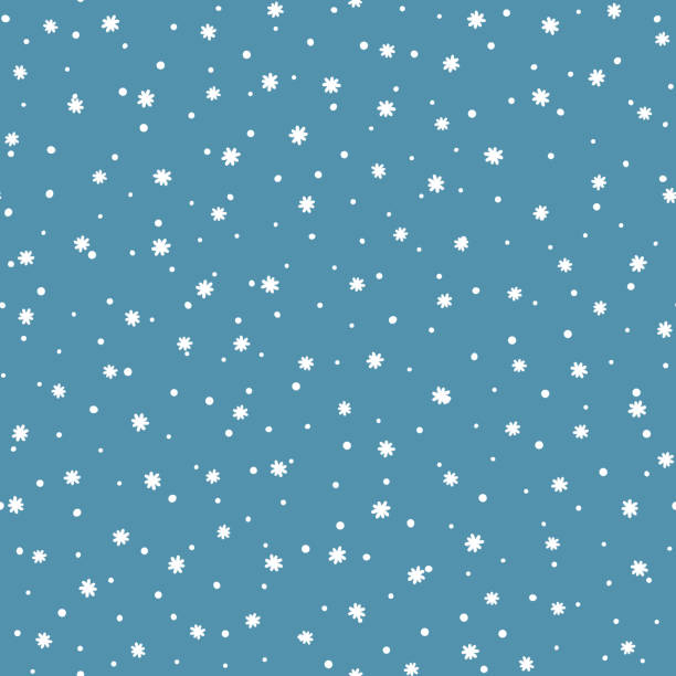 新年シームレス パターン青の背景に白い雪。無限のクリスマス プリントです。手で描かれています。 - backgrounds christmas snow white点のイラスト素材／クリップアート素材／マンガ素材／アイコン素材