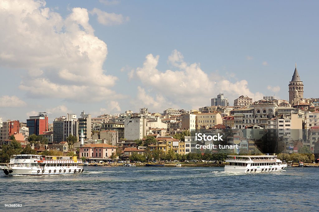 Ferryboats and the Bosphorus, Istanbul, Turkey Ferryboats and the Bosphorus Bosphorus Stock Photo