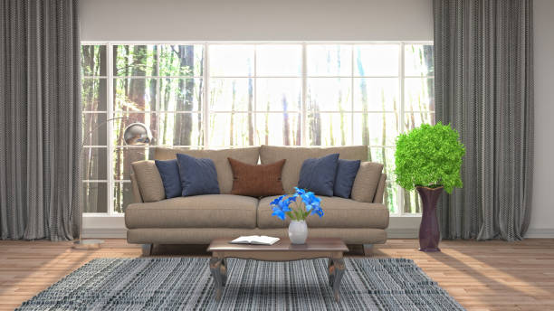 istock Interior living room. 3d illustration 943682328