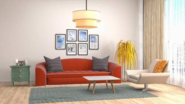 istock Interior living room. 3d illustration 943682562
