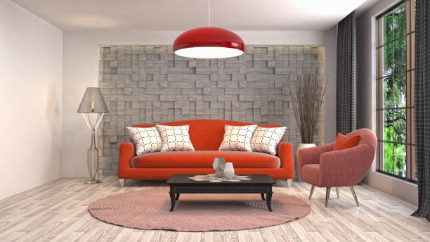 istock Interior living room. 3d illustration 943682892