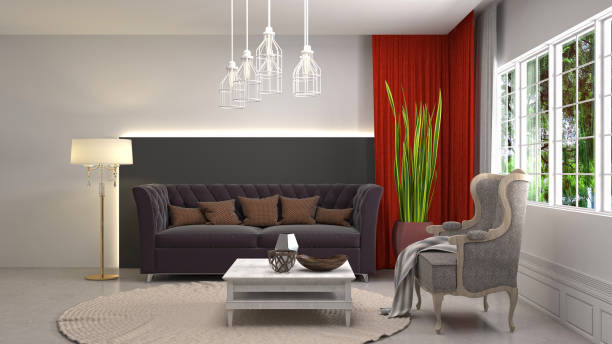 istock Interior living room. 3d illustration 943684802