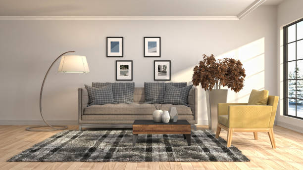 istock Interior living room. 3d illustration 943685208
