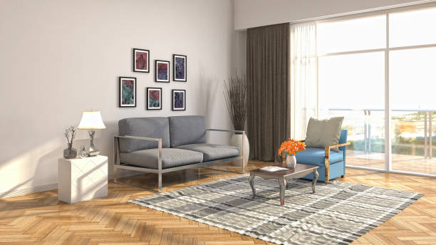 istock Interior living room. 3d illustration 943685300
