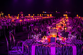 Decor for a large party or gala dinner