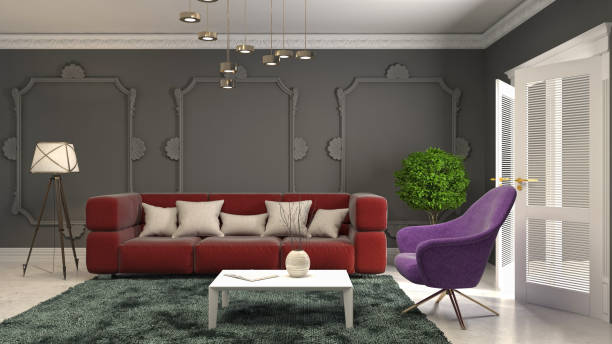 istock Interior living room. 3d illustration 943685574