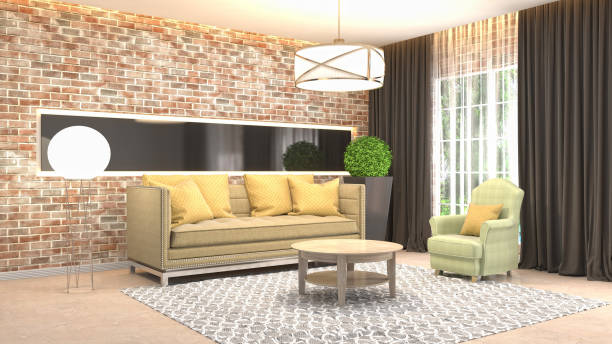 istock Interior living room. 3d illustration 943685676