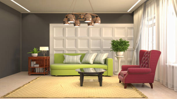 istock Interior living room. 3d illustration 943688474