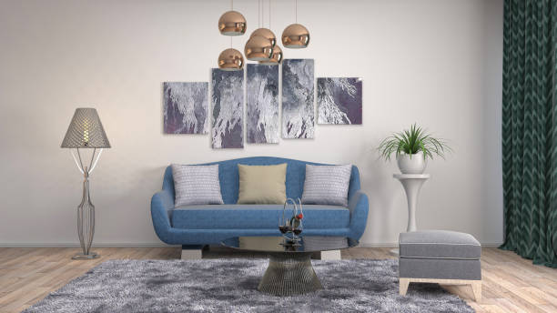 istock Interior living room. 3d illustration 943688524