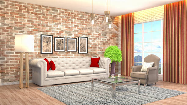 istock Interior living room. 3d illustration 943688774
