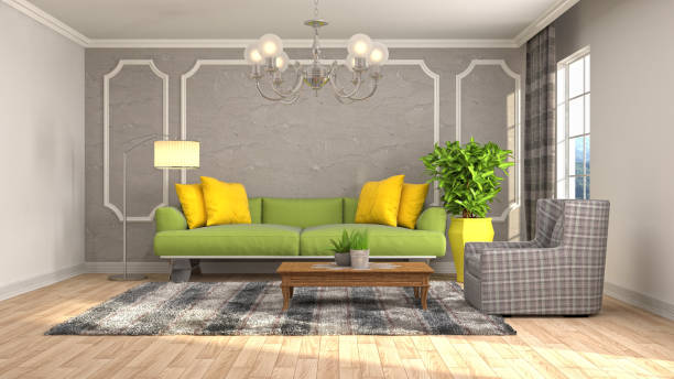 istock Interior living room. 3d illustration 943688954