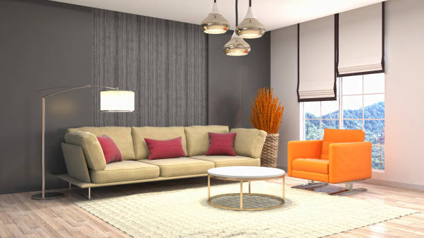 istock Interior living room. 3d illustration 943688988