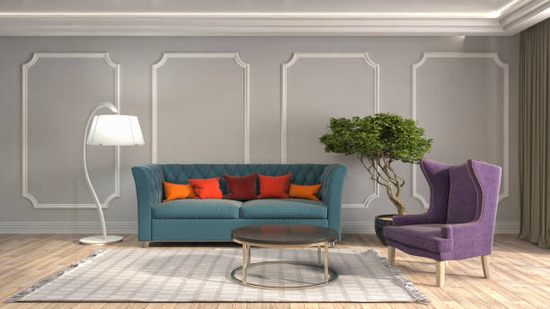 istock Interior living room. 3d illustration 943691484