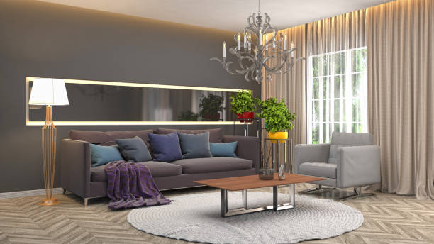 istock Interior living room. 3d illustration 943691488