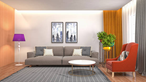 istock Interior living room. 3d illustration 943691520