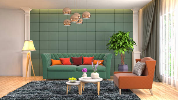 istock Interior living room. 3d illustration 943691526
