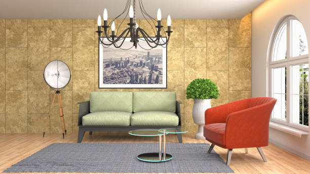 istock Interior living room. 3d illustration 943691544