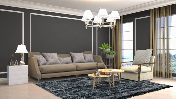 istock Interior living room. 3d illustration 943691678