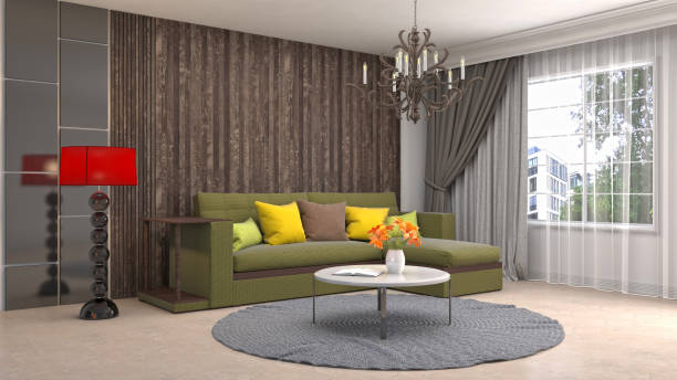 istock Interior living room. 3d illustration 943691740