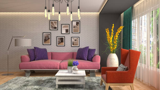 istock Interior living room. 3d illustration 943691754
