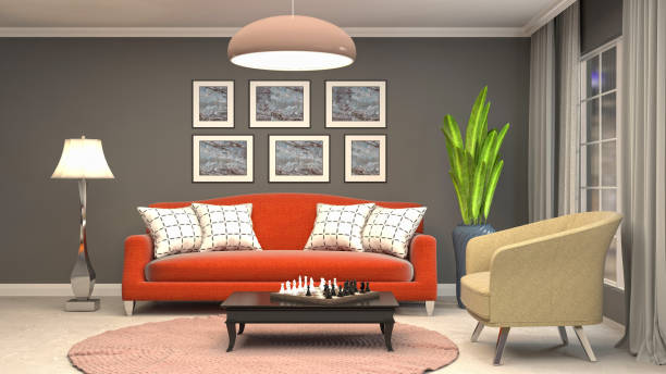 istock Interior living room. 3d illustration 943691796