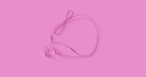 istock Pink Ear Bud Headphones 943696200