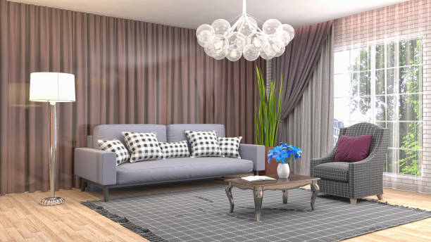 istock Interior living room. 3d illustration 943696676
