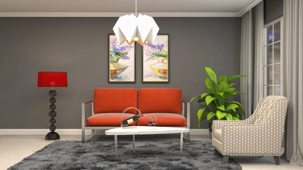 istock Interior living room. 3d illustration 943696916
