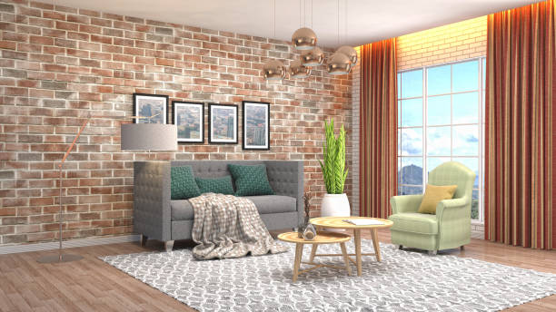 istock Interior living room. 3d illustration 943697026
