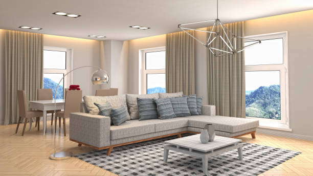 istock Interior living room. 3d illustration 943697060