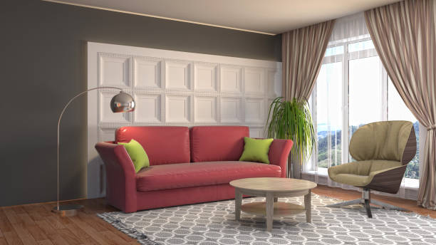 istock Interior living room. 3d illustration 943697726
