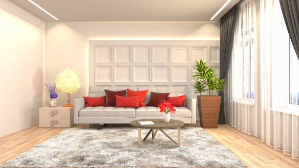 istock Interior living room. 3d illustration 943698002