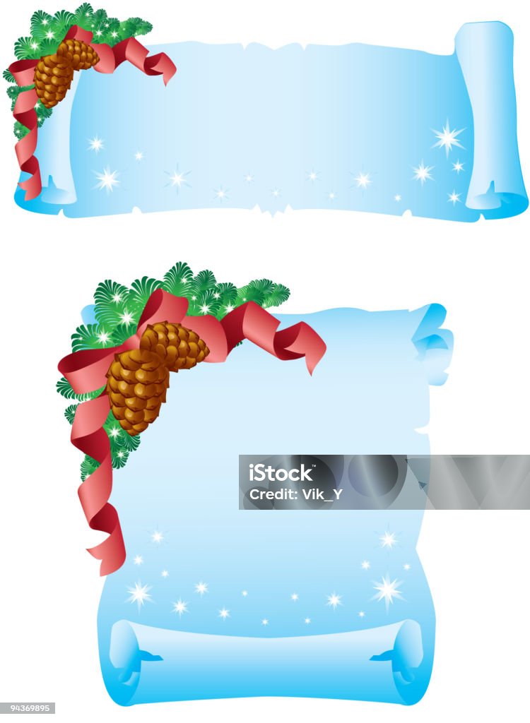 Winter Scroll Picture Example Winter Scroll Stock Illustration - Download Image Now - Antiquities ...