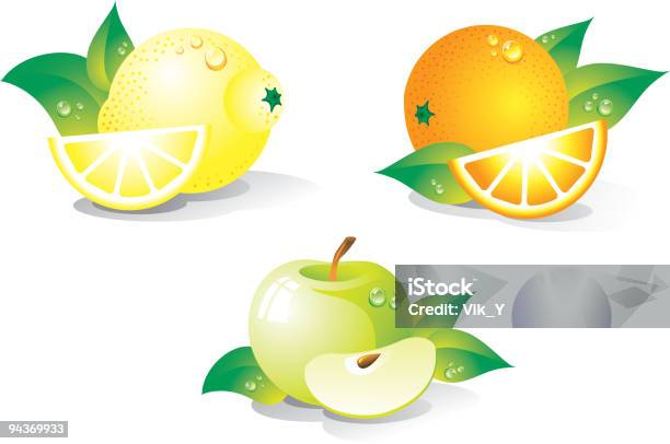 Ilustración de Frutas y más Vectores Libres de Derechos de Aislado - Aislado, Alimento, Amarillo - Color
