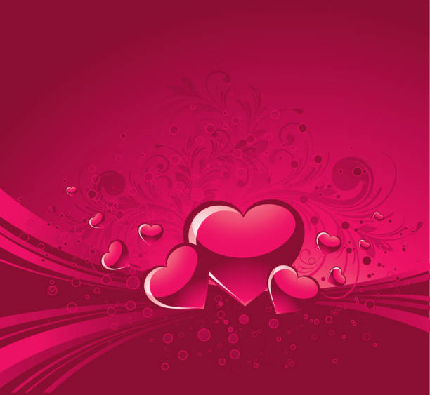 illustrations, cliparts, dessins animés et icônes de floral fond décoratif pour la saint-valentin - vector love pink dirty