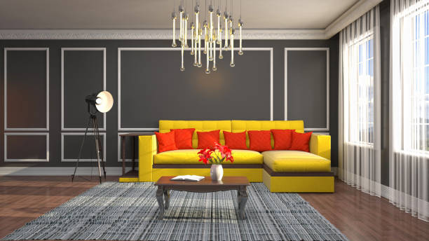 istock Interior living room. 3d illustration 943700488