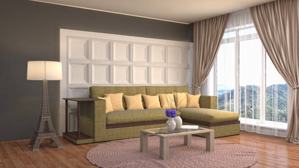 istock Interior living room. 3d illustration 943700616