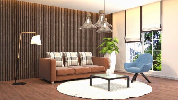 istock Interior living room. 3d illustration 943700656