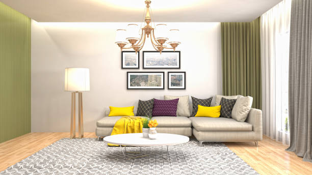 istock Interior living room. 3d illustration 943700704