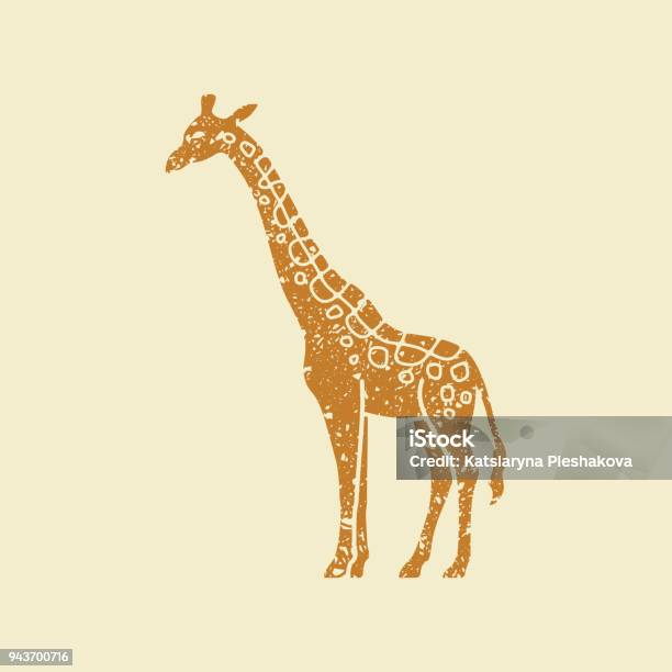 Icône Simple Dune Girafe Vecteurs libres de droits et plus d'images vectorielles de Girafe - Girafe, Logo, Safari