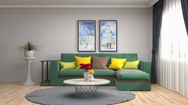 istock Interior living room. 3d illustration 943700770
